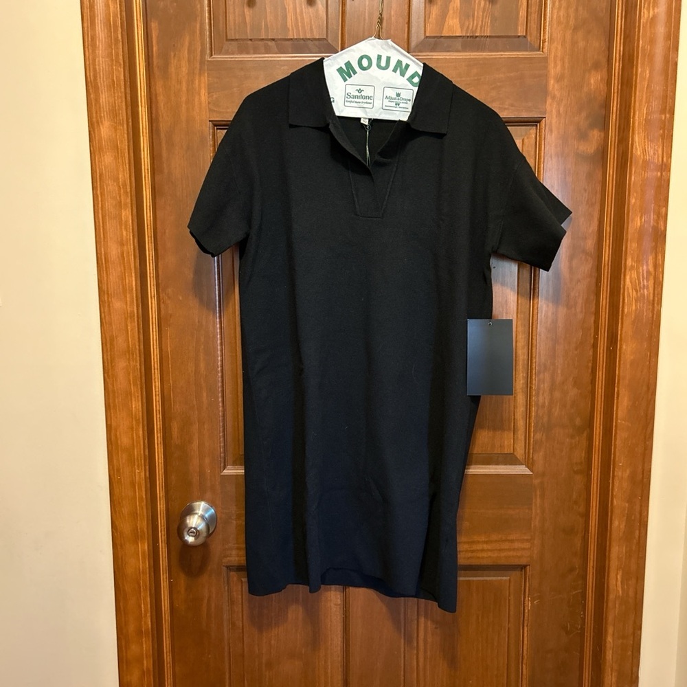 Tuckernuck Black Polo Shirt Dress